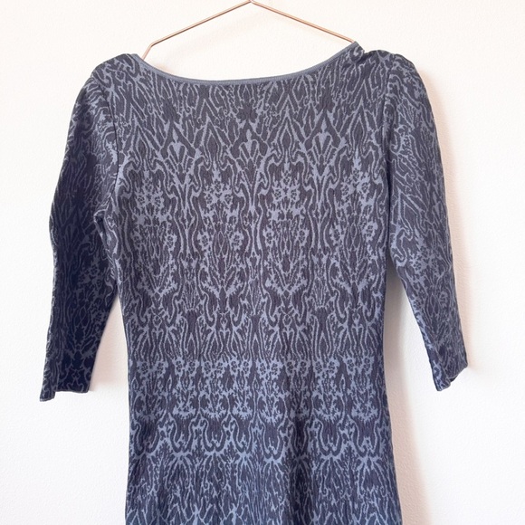 Peruvian Connection Fiesole Pima Cotton Dress Womens Size S Blue Black Jacquard - Picture 8 of 9